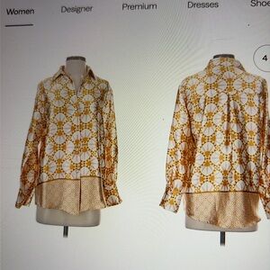 HOUSE OF HARLOW 1969 2PC elegant silk-like blouse + palazzo pants